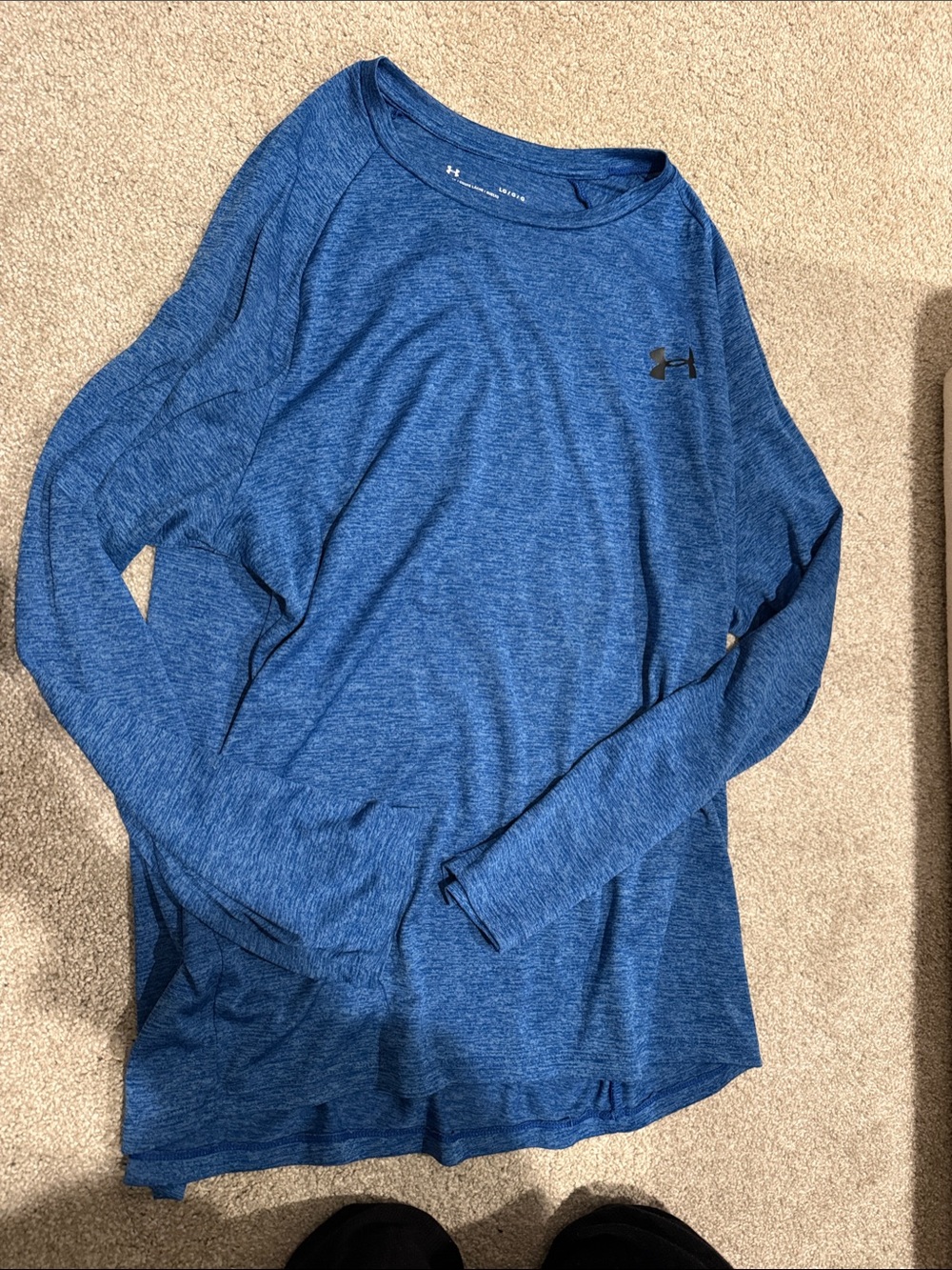 Men’s Under Armour Long Sleeve Heathered Blue Performance Tee